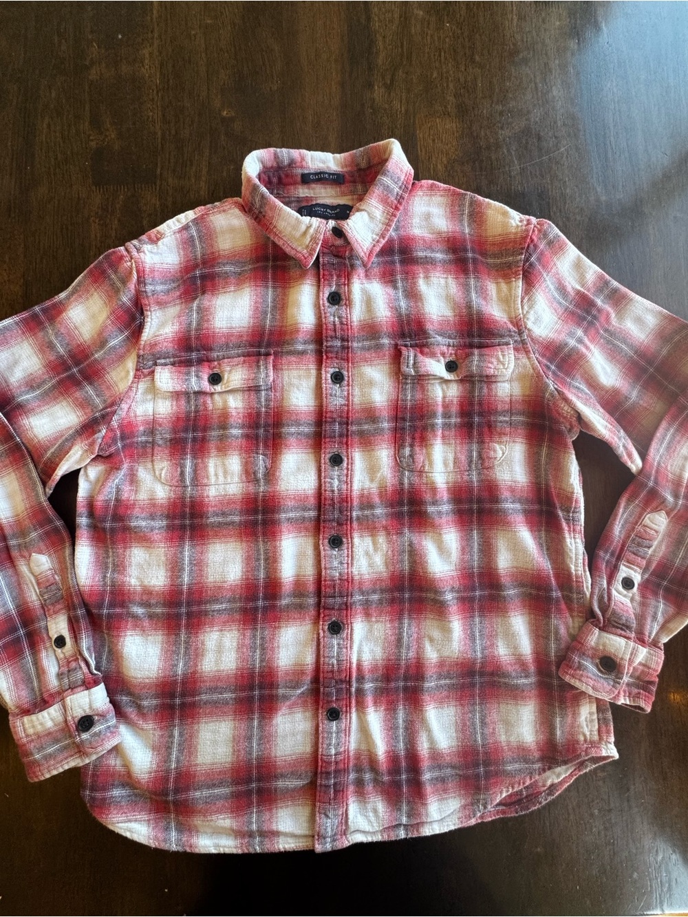 Lucky Brand Men's Humboldt Woven Flannel Shirt. Classic FitSize: Men's Medium
